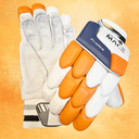 MACE ProLite Batting Gloves - Men's Premium Range - Orange-White-Navy